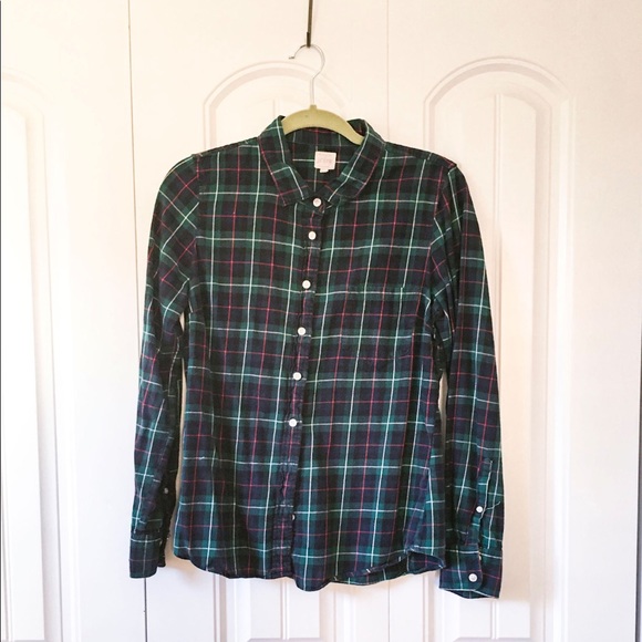 J. Crew Factory Tops - J Crew Factory Plaid Shirt